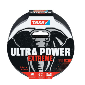 TESA Reparaturband Ultra Power Extreme - 25 m x 50 mm, schwarz