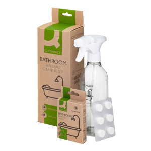 Q-CONNECT Badreiniger Sprühflasche + 6 Nachfülltabs