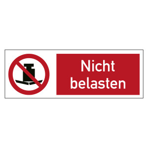 Bodenmarkierung Verbotsschild Nicht belasten