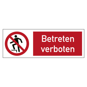 Bodenmarkierung Verbotsschild Betreten verboten