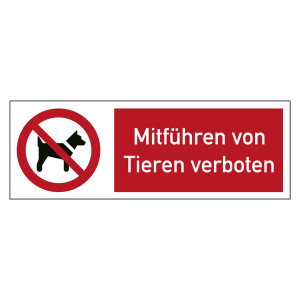 Bodenmarkierung Verbotsschild Mitführen von Tieren verboten