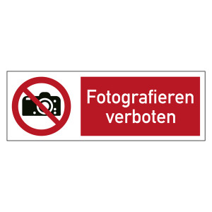Bodenmarkierung Verbotsschild Fotografieren verboten