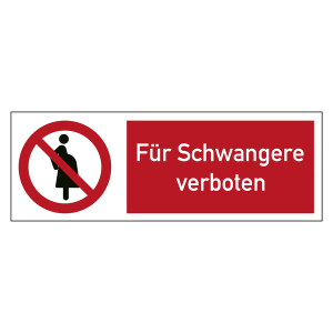 Kombischild Verbotszeichen Für Schwangere verboten