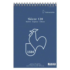 HAHNEMÜHLE Skizzenblock - A4, 120 g/qm, 50 Blatt