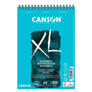 CANSON Aquarellblock - A5, XL, 300g/qm, weiß, 20 Blatt