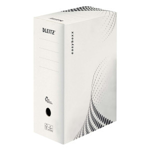 LEITZ 6133 Archivbox easyboxx - A4 150 mm Wellpappe (RC) weiß