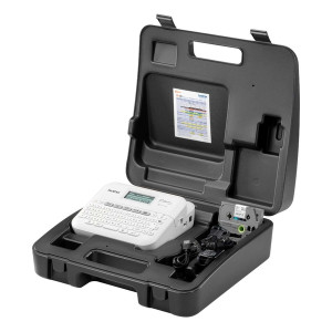 BROTHER Beschriftungsgerät P-touch D410VP - inkl. USB-Schnittstelle Hartschalenkoffer weiß