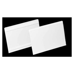 DURABLE Etikettentasche HARD COVER - A5 quer, transparent, selbstklebend, 10 Stück