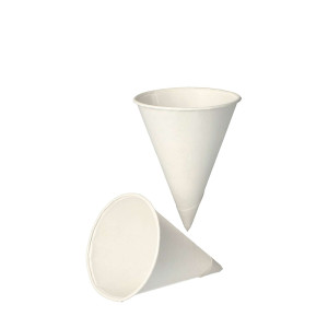 PAPSTAR Spitzbecher - 100 ml, weiß, Zuckerrohrpapier, 200 Stück