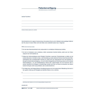RNK Patientenverfügung mit Betreuungsverfügung und Vorsorgevollmacht