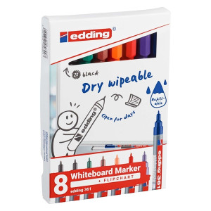 EDDING 361 Boardmarker - nachfüllbar, 1 mm, 8er Set sortiert