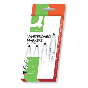 Q-CONNECT Whiteboard Marker - 1,5 - 3 mm, 4er Pack sortiert