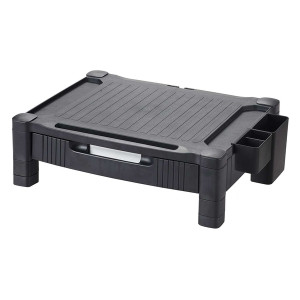 Q-CONNECT Bildschirmträger 22", 1 Fach, Kunststoff, schwarz