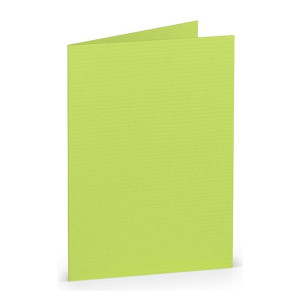 RÖSSLER Briefkarte Paperado - A7, 220 g/qm, doppelt, hoch, maigrün gerippt