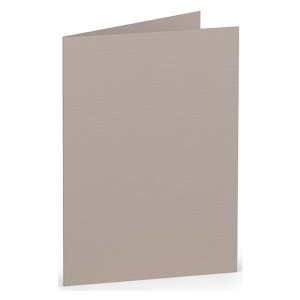 RÖSSLER Briefkarte Paperado - A7, 220 g/qm, doppelt, hoch, taupe gerippt