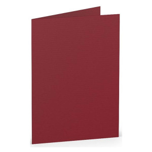 RÖSSLER Briefkarte Paperado - A7, 220 g/qm, doppelt, hoch, rosso gerippt