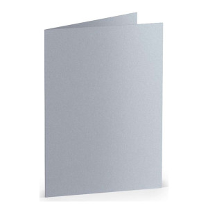 RÖSSLER Briefkarte Paperado - A7, 250 g/qm, doppelt, hoch, marble white metallic