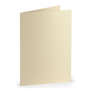 RÖSSLER Briefkarte Paperado - A7, 250 g/qm, doppelt, hoch, candle light metallic