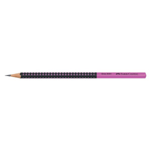 FABER CASTELL Bleistift Grip 2001 HB Two Tone, schwarz/pink