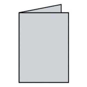 RÖSSLER Briefkarte Paperado - A6, 220 g/qm, doppelt, hoch, eisgrau gerippt