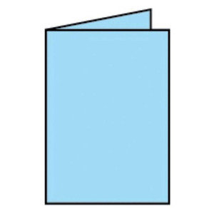RÖSSLER Briefkarte Paperado - A6, 220 g/qm, doppelt, hoch, aqua gerippt