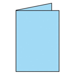 RÖSSLER Briefkarte Paperado - A5, 220 g/qm, doppelt, hoch, aqua gerippt