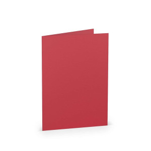 RÖSSLER Briefkarte Paperado - B6, 220 g/qm, doppelt, hoch, rot gerippt