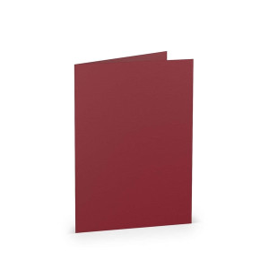 RÖSSLER Briefkarte Paperado - B6, 220 g/qm, doppelt, hoch, rosso gerippt