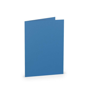 RÖSSLER Briefkarte Paperado - B6, 220 g/qm, doppelt, hoch, stahlblau gerippt