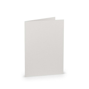 RÖSSLER Briefkarte Paperado - B6, 220 g/qm, doppelt, hoch, eisgrau gerippt