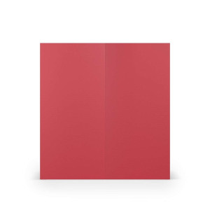 RÖSSLER Briefkarte Paperado - DL, 220 g/qm, doppelt, hoch, planliegend, rot gerippt