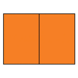 RÖSSLER Briefkarte Paperado - A6, 220 g/qm, doppelt, hoch, planliegend, orange gerippt