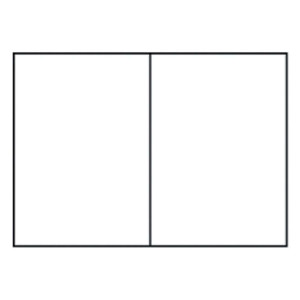 RÖSSLER Briefkarte Paperado - B6, 220 g/qm, doppelt, hoch, planliegend, weiß gerippt