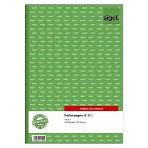 SIGEL Rechnungen - A4, 1. und 2. Blatt bedruckt, SD, MP, 2 x 40 Blatt