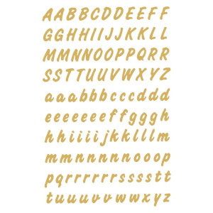 HERMA 4152 Buchstaben 8 mm A-Z wetterfest Folie transparent gold 2 Bl.