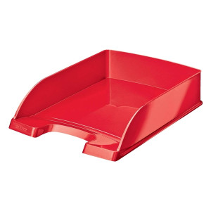 LEITZ 5226 Briefkorb Plus WOW - A4, Polystyrol, rot metallic
