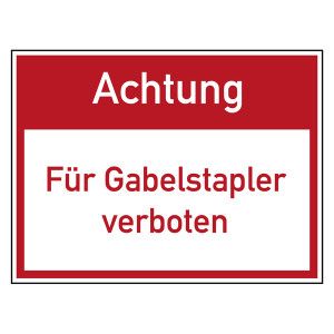Verbotszeichen Achtung Für Gabelstapler verboten
