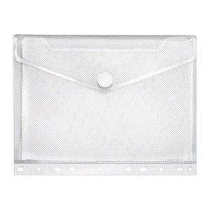 VELOFLEX Dokumentenhülle Serie Crystal - transparent, für A5, EURO-Lochung, Streifenoptik