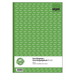 SIGEL Post-Eingangs-/Ausgangsbuch - A4, beidseitig bedruckt, 50 Blatt