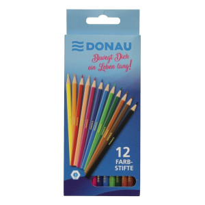 DONAU Farbstift Etui, 12 Stück, Kartonetui