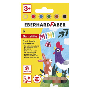 EBERHARD FABER Farbstiftetui Jumbo Mini Kids 3in1 - 6er Etui