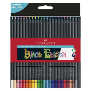FABER CASTELL Black Edition Buntstift - 24er Kartonetui