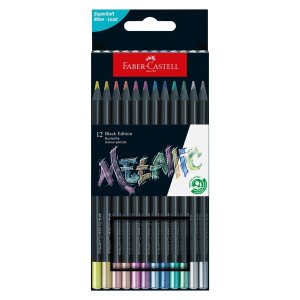 FABER CASTELL Black Edition Buntstift - 12er Kartonetui