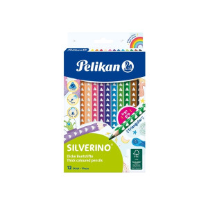 PELIKAN Farbstifte SILVERINO - dick, 12er Pack