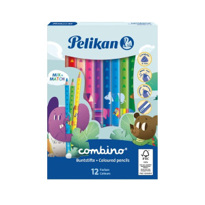 PELIKAN Farbstifte Combino - dick, 12er Pack