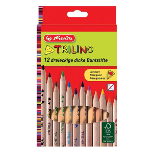 HERLITZ Farbstifte Trilino - 12er Pack sortiert, dreikant