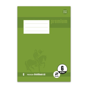 STAUFEN PREMIUM Briefblock PREMIUM LIN 6 - A5, 90 g/qm, 50 Blatt, blanco