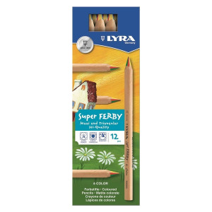 LYRA Farbstifte Super Ferby 4-Color - 12er Kartonetui, vierfarbige Mine