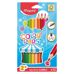 MAPED Farbstiftetui Color'Peps Jumbo - 12er Kartonetui