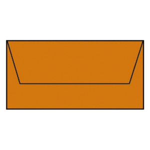 RÖSSLER Briefhülle Paperado - DL, 100 g/qm, orange gerippt, Seidenfutter